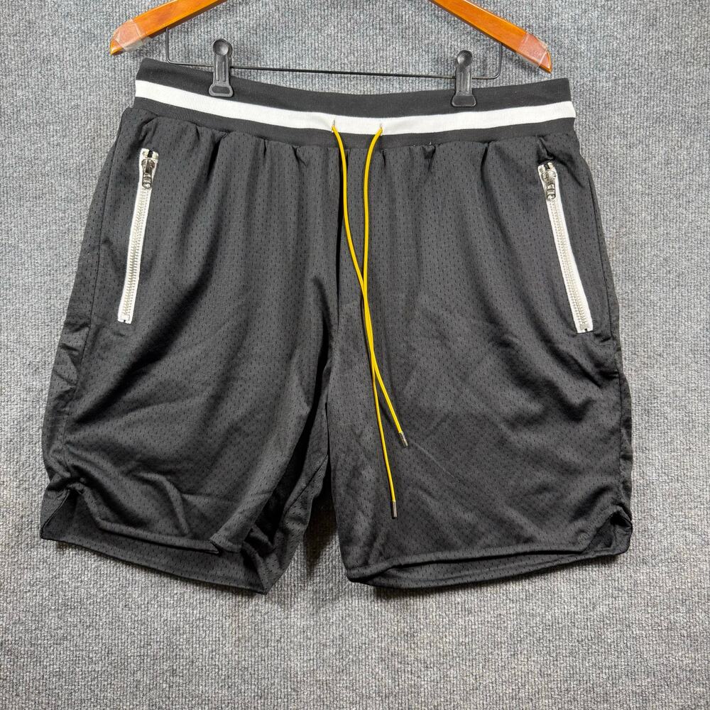 NWT mnml Shorts Men's XXL Basic Mesh Short 7" Inseam Stretch Waist Zip Pocket